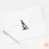 Mikroskopische Silhouette Quadratischer Aufkleber (Umschlag)