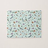 Mikroskopische Tiere in blau Puzzle (Horizontal)