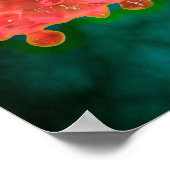 Mikroskopischer Anblick einer Leukämiezelle Poster (Ecke)