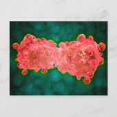 Mikroskopischer Anblick einer Leukämiezelle Postkarte (Vorderseite)