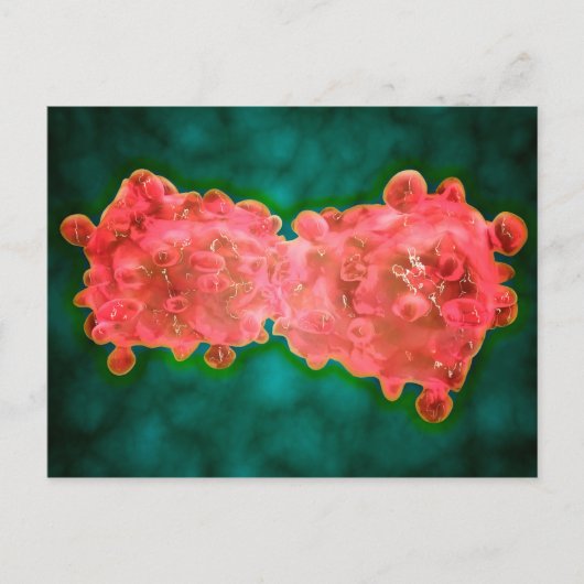 Mikroskopischer Anblick einer Leukämiezelle Postkarte (Vorderseite)