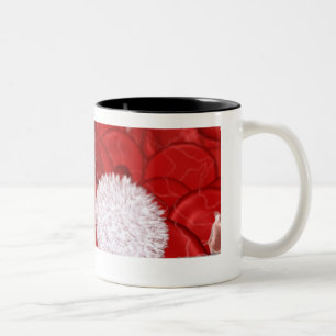Mikroskopischer Blick auf Blutzellen Zweifarbige Tasse