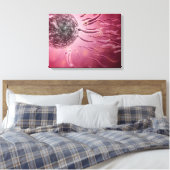 Mikroskopischer Blick von Spermien, die gegen Ei s Leinwanddruck (Insitu (Schlafzimmer))