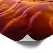 Mikroskopischer Blick von Spermien, die gegen Ei s Poster (Ecke)