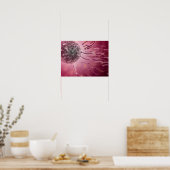 Mikroskopischer Blick von Spermien, die gegen Ei s Poster (Küche)