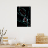 Mikroskopischer Code der DNA-Doppelhelix Poster (Küche)