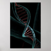 Mikroskopischer Code der DNA-Doppelhelix Poster (Vorne)