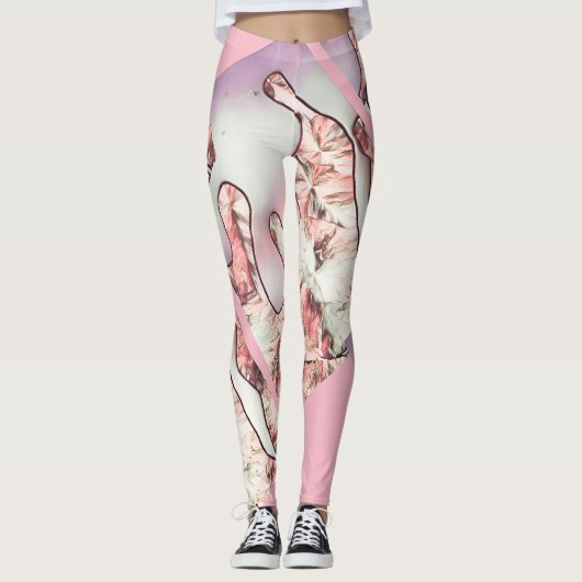 Mikroskopisches Eis-Bild Leggings (Vorderseite)