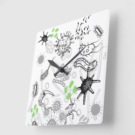 Mikrowelle Quadratische Wanduhr (Winkel)