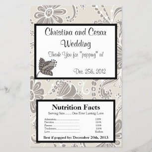 Mikrowellen-Popcorn-Verpackung Graue Flourish-Schl Flyer