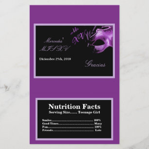 Mikrowellen-Popcorn-Verpackung Mis XV Violett Mora Flyer