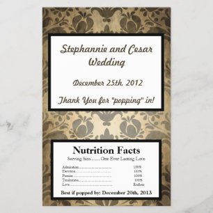 Mikrowellen-Popcorn-Verpackung Vintage Brauner Dam Flyer