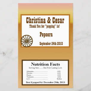 Mikrowellen-Popcorn-Verpackung Wagenrad/Hufeisen S Flyer