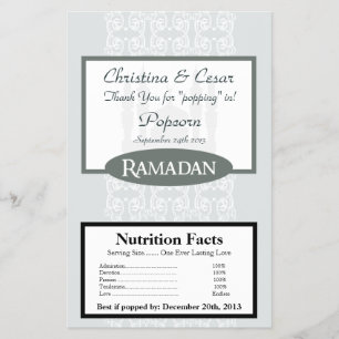 Mikrowellen-Popcorn-Verpackung Weiches Blau Islami Flyer