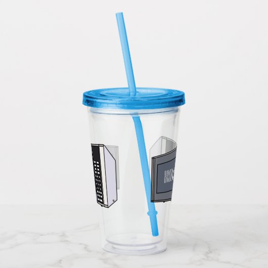 Mikrowellendarstellung Cartoon Acryltrinkbecher (Links)