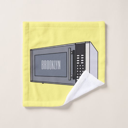 Mikrowellendarstellung Cartoon Badhandtuch Set (Waschlappen)