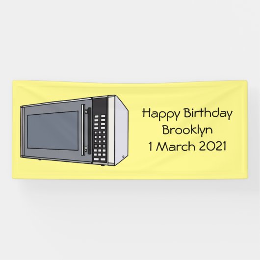 Mikrowellendarstellung Cartoon Banner (Horizontal)