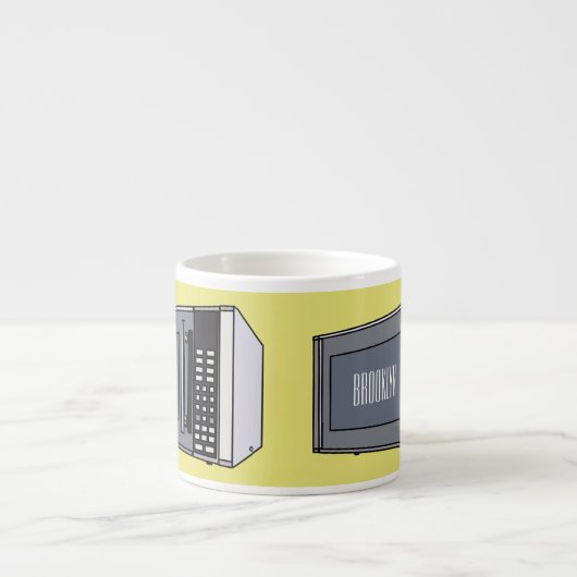 Mikrowellendarstellung Cartoon Espressotasse (Vorderseite)