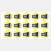 Mikrowellendarstellung Cartoon Etiketten (Blatt)