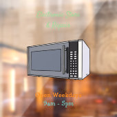 Mikrowellendarstellung Cartoon Fensteraufkleber (Blatt 2)