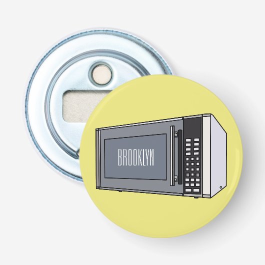 Mikrowellendarstellung Cartoon Flaschenöffner (Vorderseite)