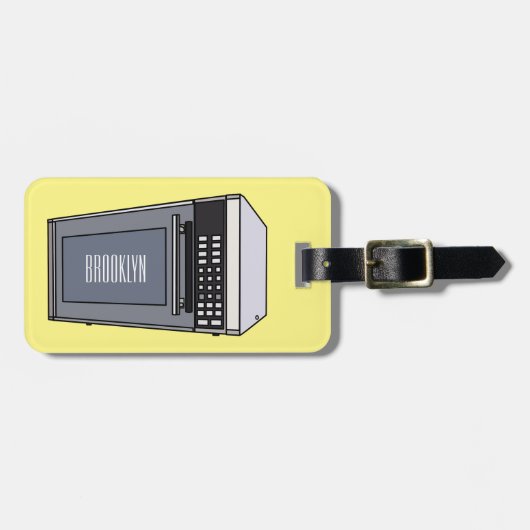 Mikrowellendarstellung Cartoon Gepäckanhänger (Vorderseite horizontal)