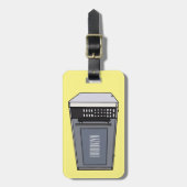 Mikrowellendarstellung Cartoon Gepäckanhänger (Vorderseite vertikal)