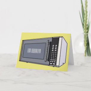 Mikrowellendarstellung Cartoon Karte