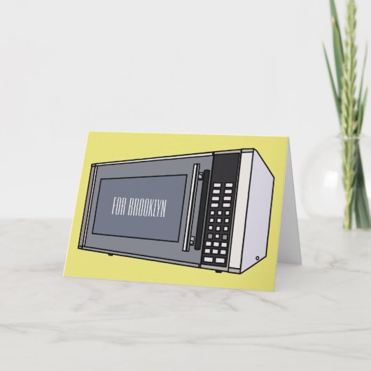 Mikrowellendarstellung Cartoon Karte (Vorderseite)