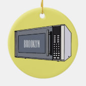 Mikrowellendarstellung Cartoon Keramik Ornament (Hinten)