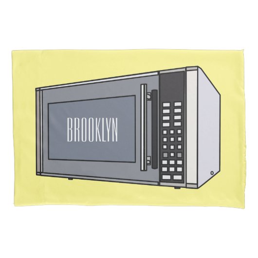 Mikrowellendarstellung Cartoon Kissenbezug (Vorderseite)
