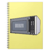 Mikrowellendarstellung Cartoon Notizblock (Vorderseite)