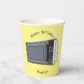 Mikrowellendarstellung Cartoon Pappbecher (Rückseite)