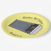 Mikrowellendarstellung Cartoon Pappteller (Schrägansicht)