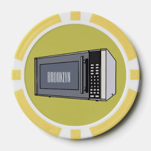 Mikrowellendarstellung Cartoon Pokerchips