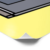 Mikrowellendarstellung Cartoon Poster (Ecke)