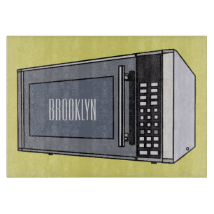 Mikrowellendarstellung Cartoon Schneidebrett