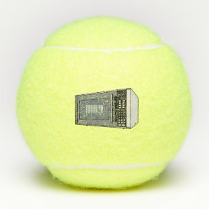 Mikrowellendarstellung Cartoon Tennisbälle