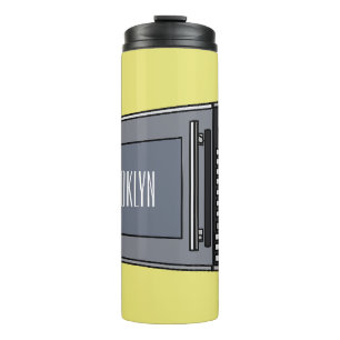 Mikrowellendarstellung Cartoon Thermosbecher