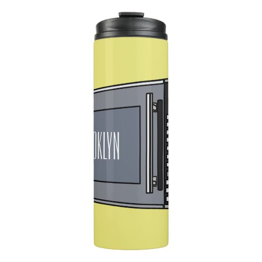 Mikrowellendarstellung Cartoon Thermosbecher (Vorderseite)