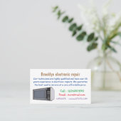 Mikrowellendarstellung Cartoon Visitenkarte (Stehend Vorderseite)