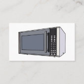 Mikrowellendarstellung Cartoon Visitenkarte (Rückseite)