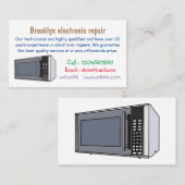 Mikrowellendarstellung Cartoon Visitenkarte (Vorne/Hinten)