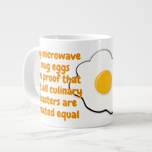 Mikrowelleneier Tasse mit Funny Quote (Eieromelet) (Vorderseite Links)