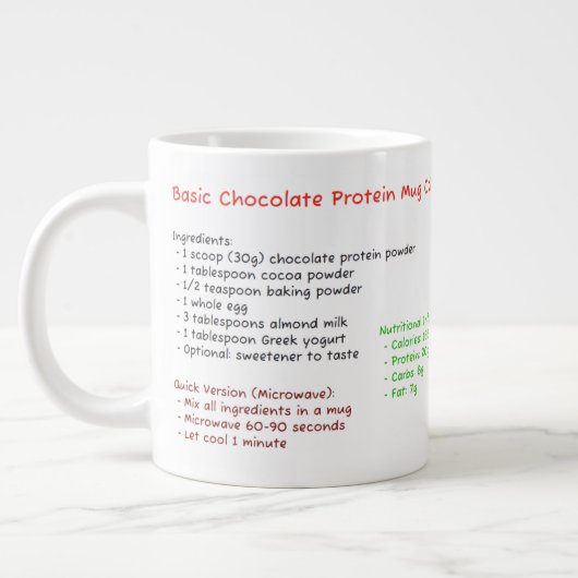 Mikrowellenkrebs-Tasse (Chocolate Protein Tasse Ca (Links)