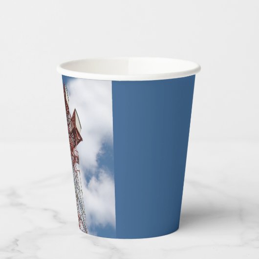 Mikrowellenturm Pappbecher (Links)