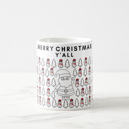Miktiez merrychristmas minimal santa fröhliches Ja Kaffeetasse (Mittel)