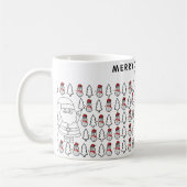 Miktiez merrychristmas minimal santa fröhliches Ja Kaffeetasse (Links)