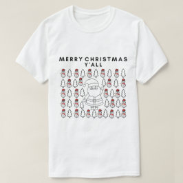 Miktiez merrychristmas minimal santa fröhliches Ja T-Shirt