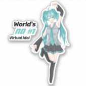 Miku Custom-Cut Vinyl Sticker (Vorderseite)